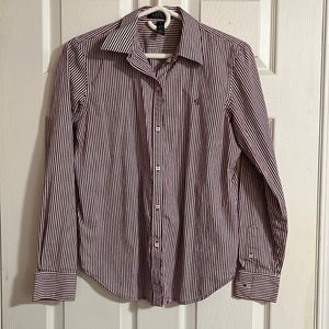 Women’s button down stripped shirt- Ralph Lauren